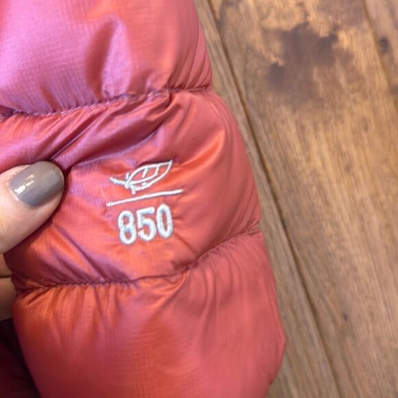 L.L. Bean 850 Down Fill ultralight puffer jacket orange XL petite - Picture 9 of 13